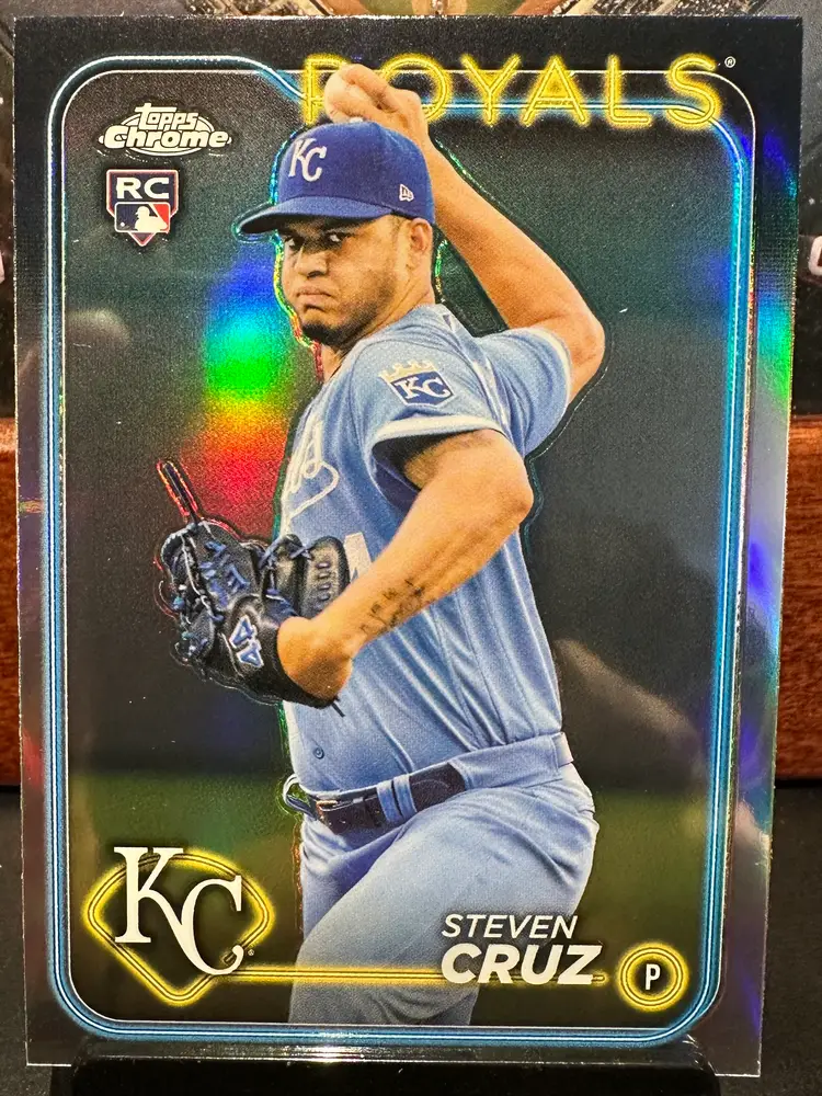 Steven Cruz Rookie Refractor parallel 2024 Topps Chrome 187 Kansas City Royals