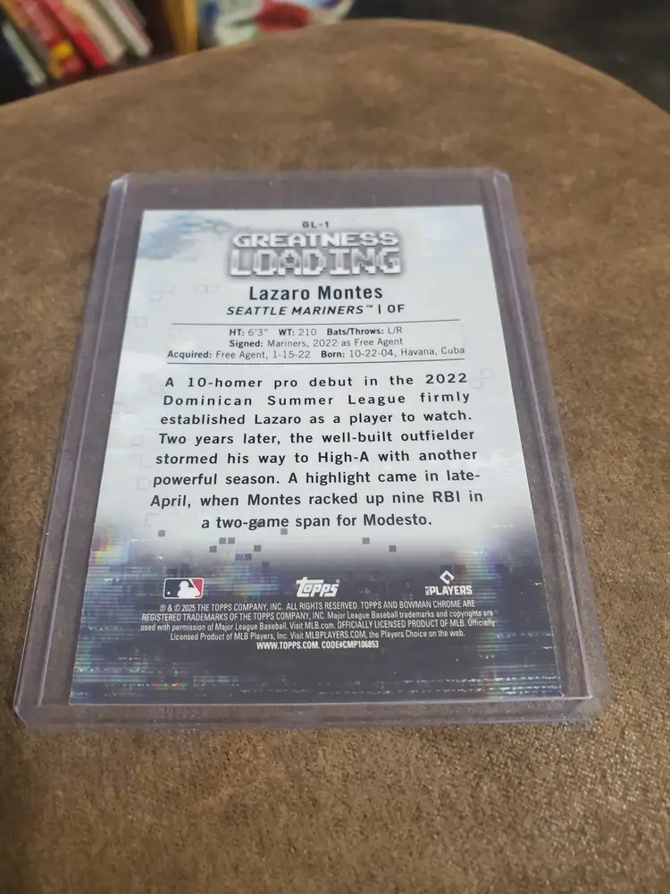 2025 Bowman Chrome Lazaro Montes Greatness Loading Card