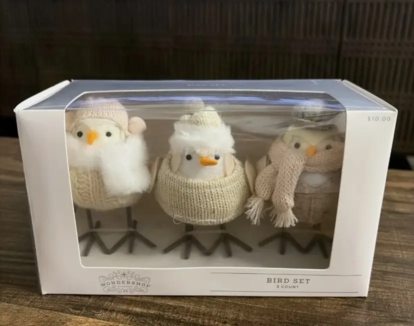 Target Wondershop Featherly Friends Mini Bird Set Holiday Decor 3pc
