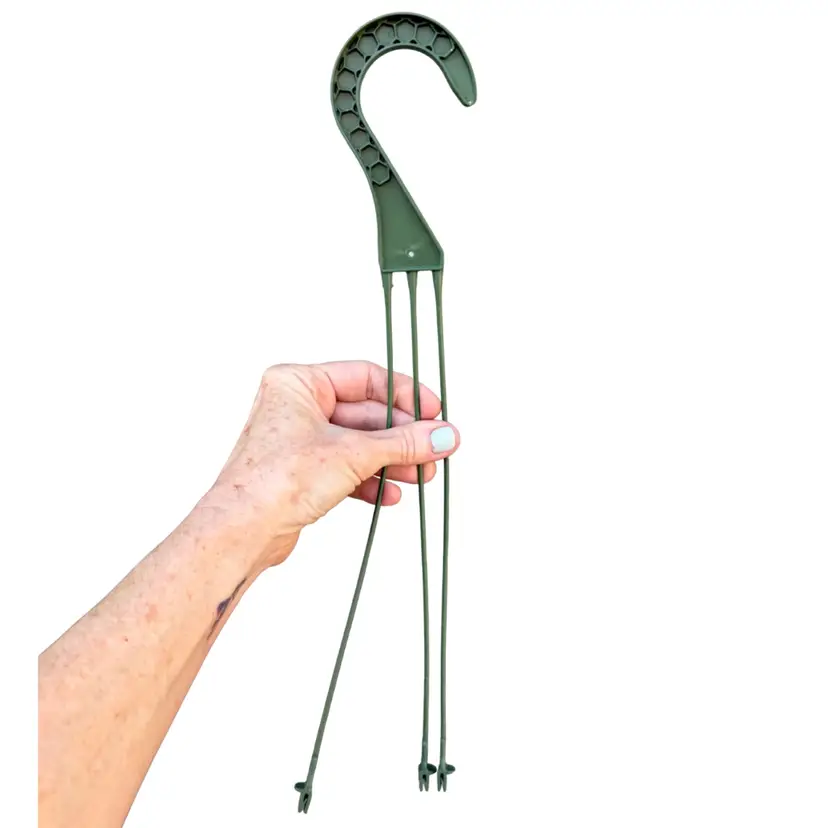 (10) Plant Pot hangers, green
