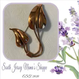 Vintage Renoir Copper Leaf Brooch