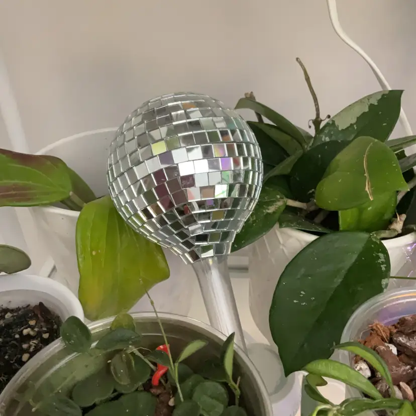 Disco ball watering spike