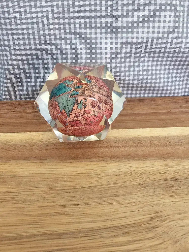 Globe Lucite Paperweight