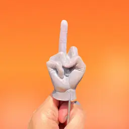 3.5” Lavender Concrete Middle Finger Plant Stake