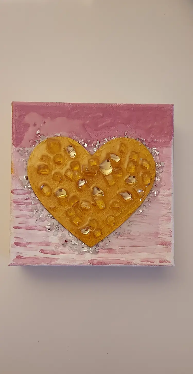 Heart of Gold Resin Art Painting