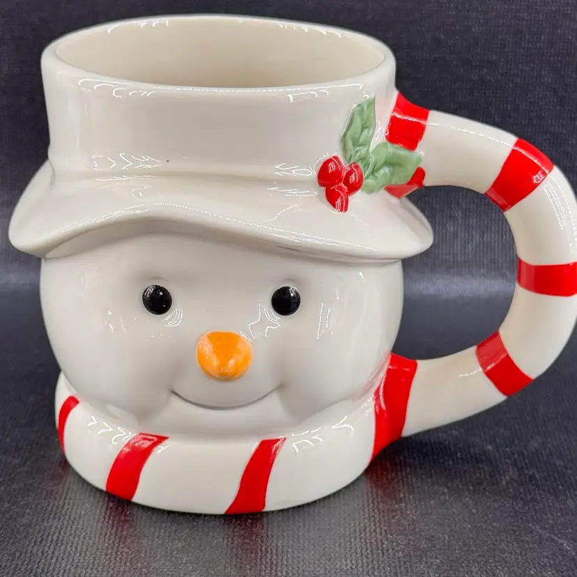 Lenox Jolly Holly Christmas Snowman Coffee Mug