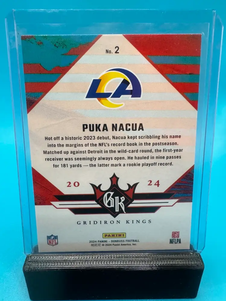 Puka Nacua Donruss Gridiron Kings Los Angeles Rams