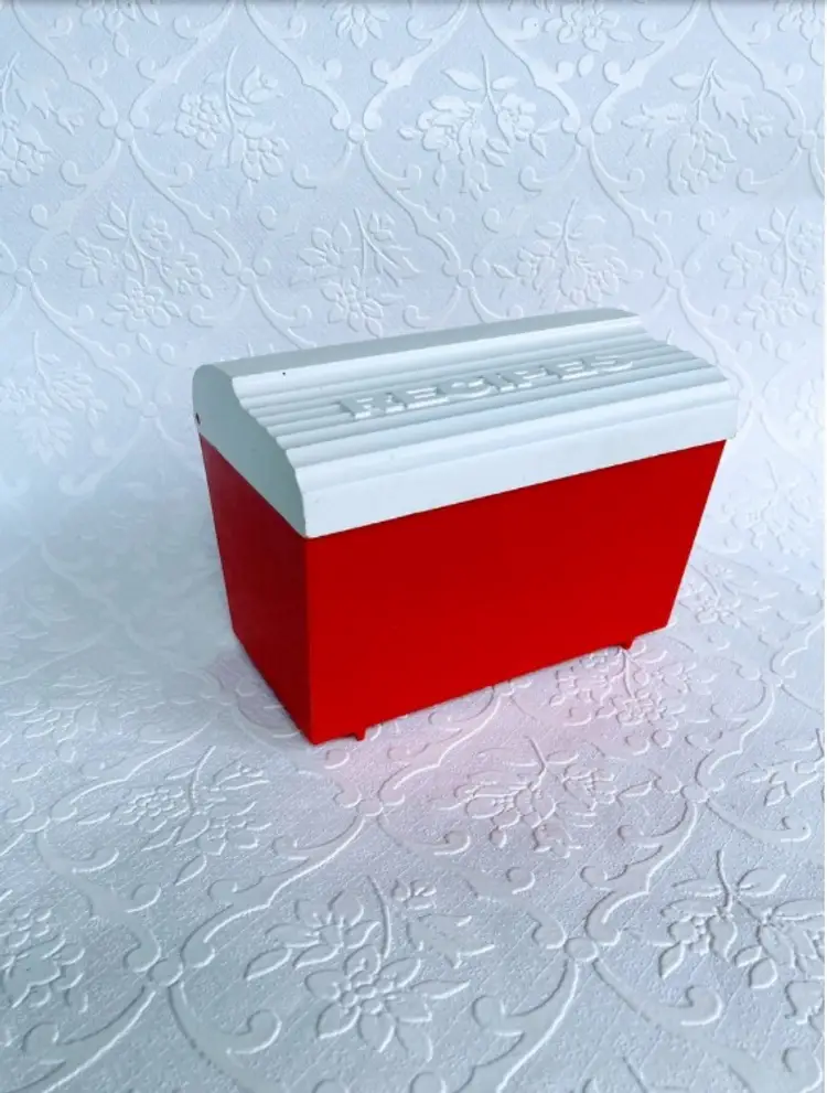 Mid Century Recipe Box Robin Hood Flour With Vintage Cards And Recipes 