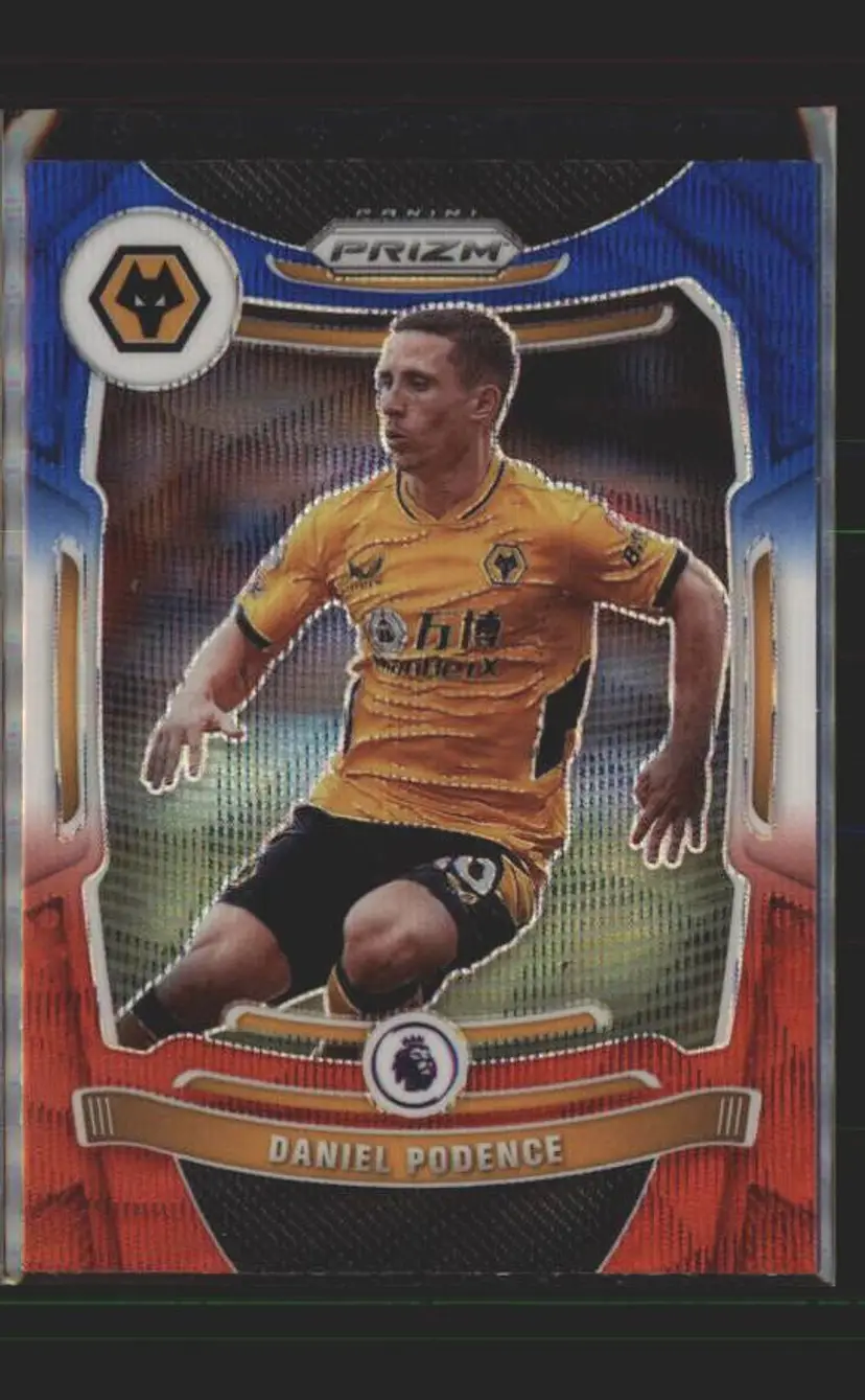2021-22 Prizm EPL #60 Daniel Podence Prizms Red White and Blue - ( 138 ) - Wolverhampton Wanderers
