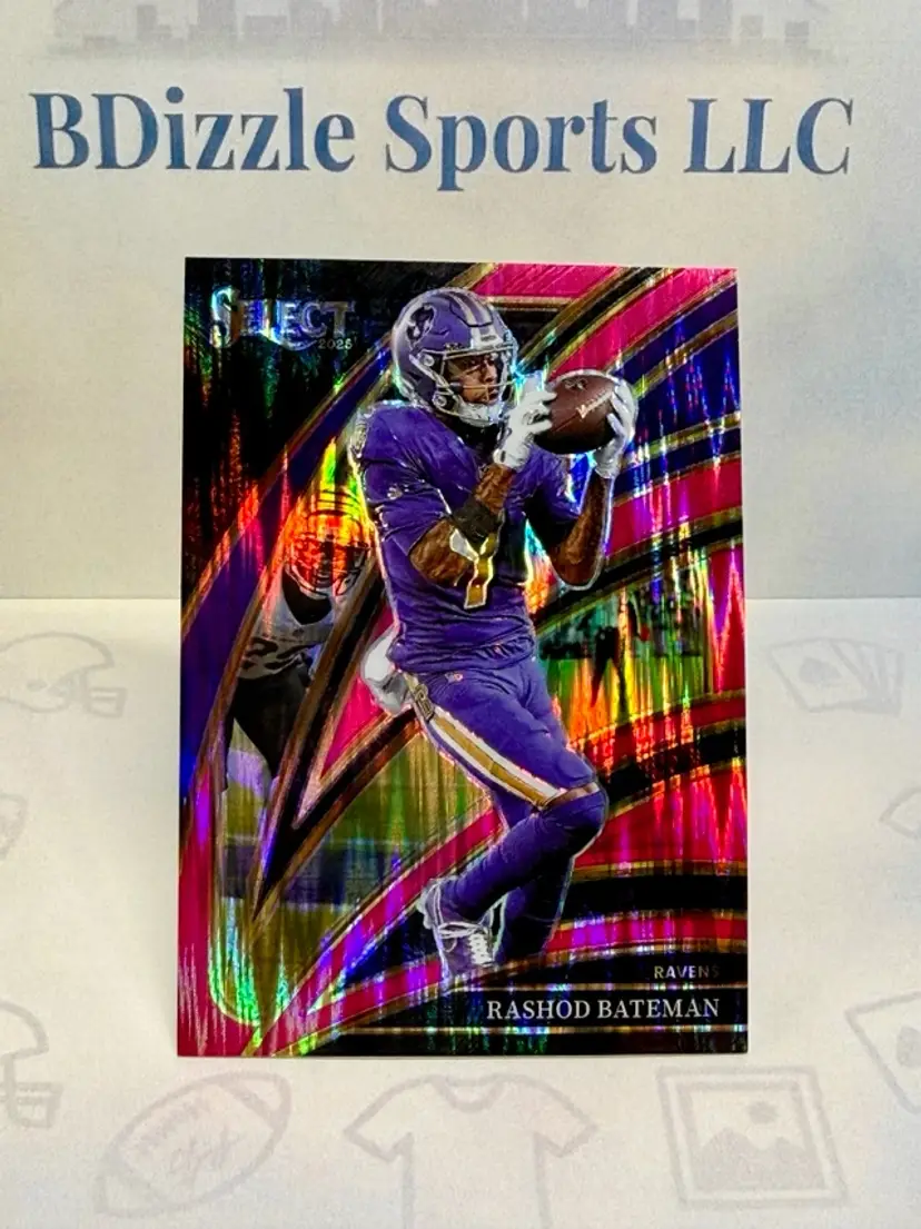 2025 Panini Select Rashod Bateman Pink Prizm Shock #261