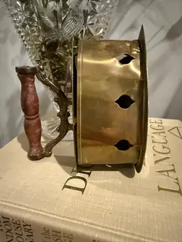 Brass Coal Iron with Wooden Handle