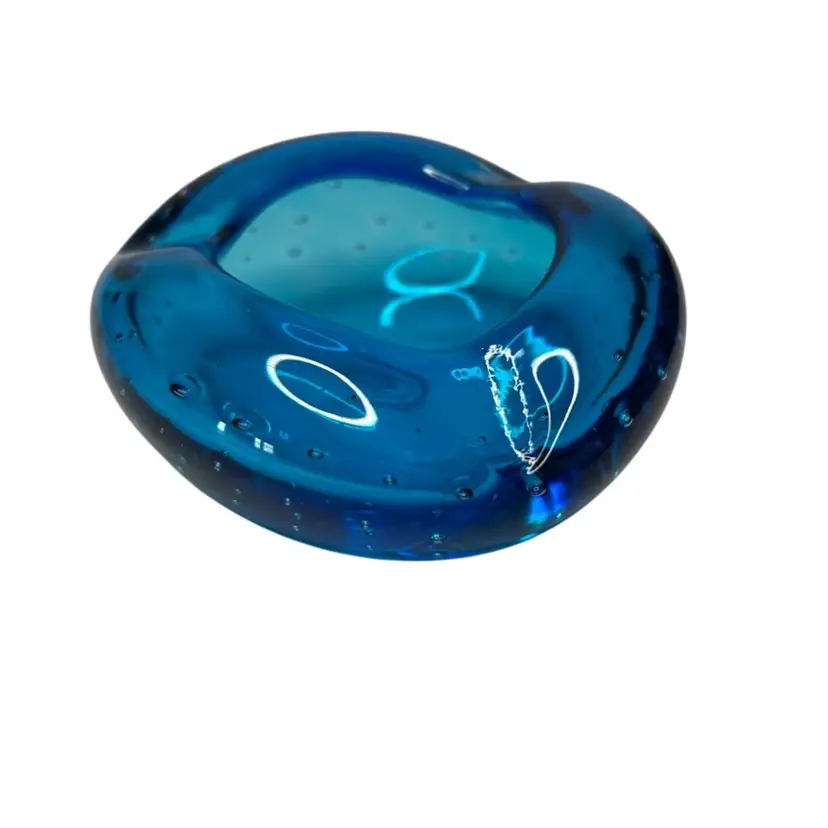 MCM Blue Controlled Bubble Ashtray
@ 4x2 Some Minimal Scratching On Bottom