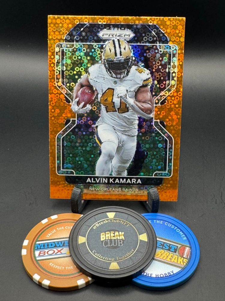Alvin Kamara Orange Disco 2021 Prizm New Orleans Saints