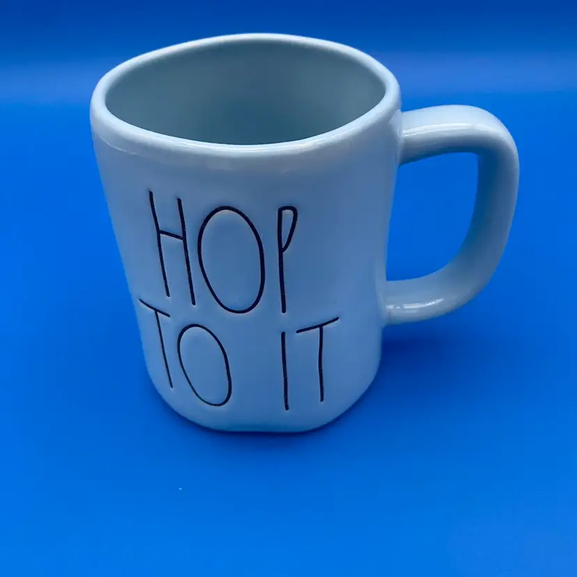 Hop To It Blue Ceramic Mug - Rae Dunn Artisan Collection by Magenta