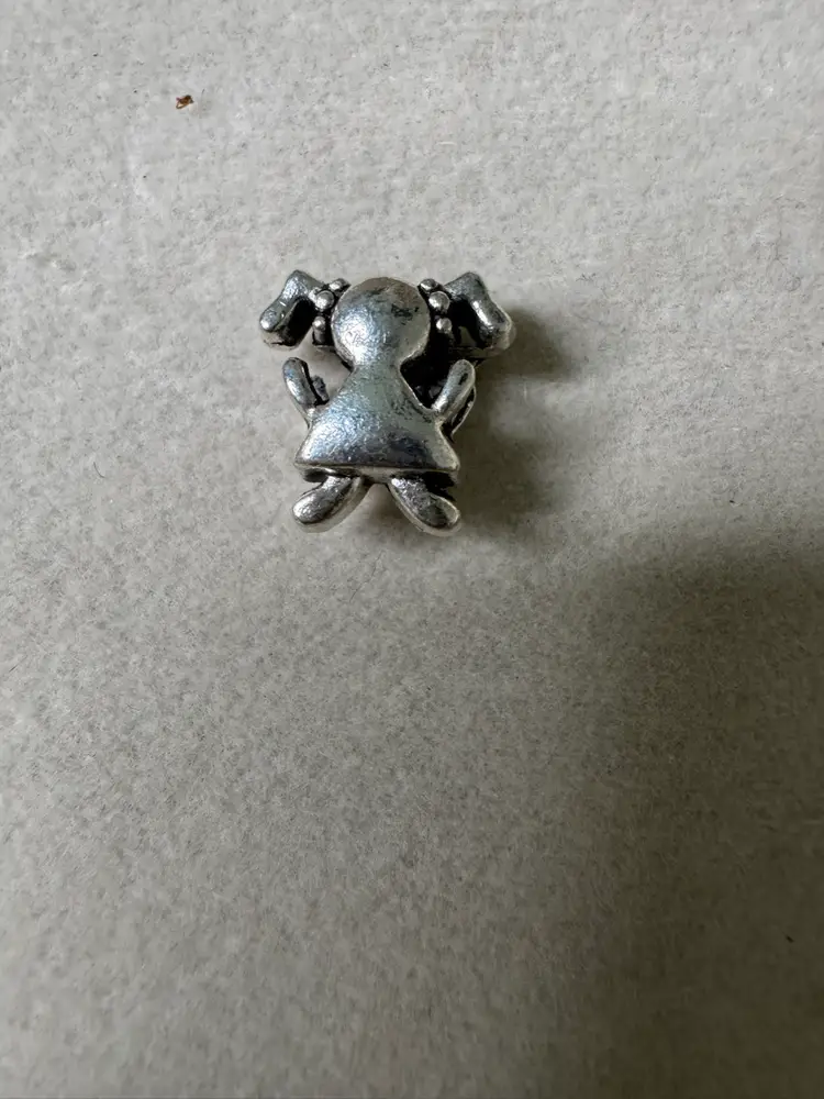 Silver Tone Girl Slider Bracelet Charm