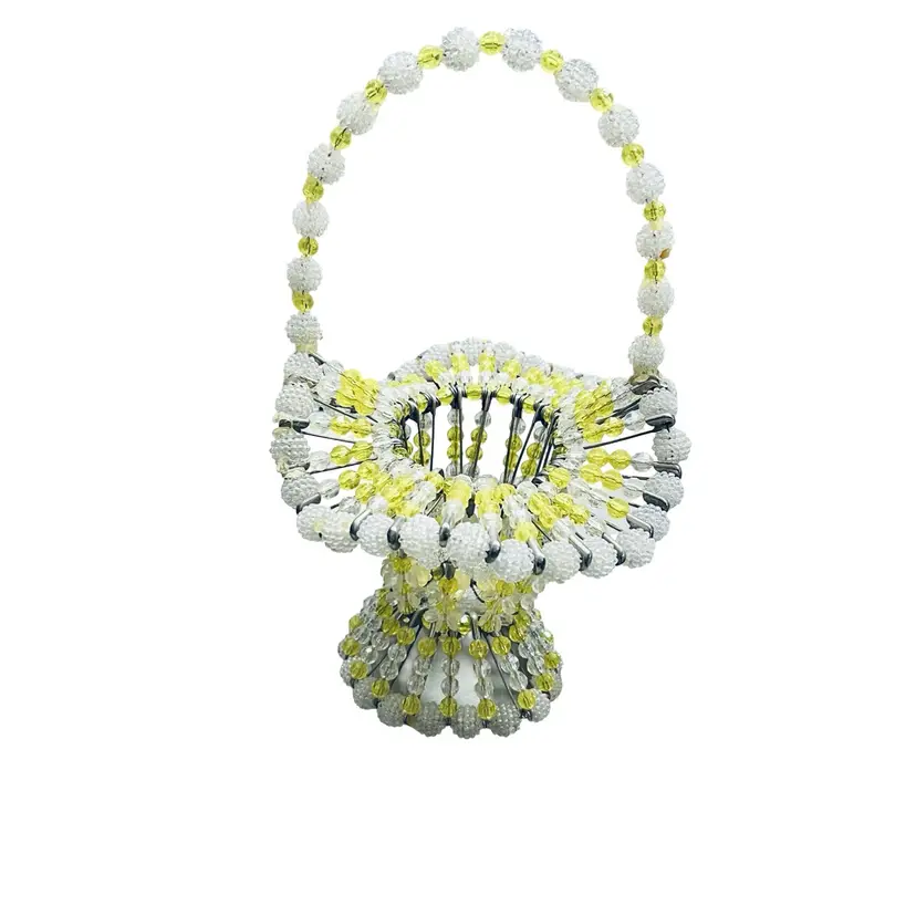 029 Vintage Hand Beaded 9”
Basket