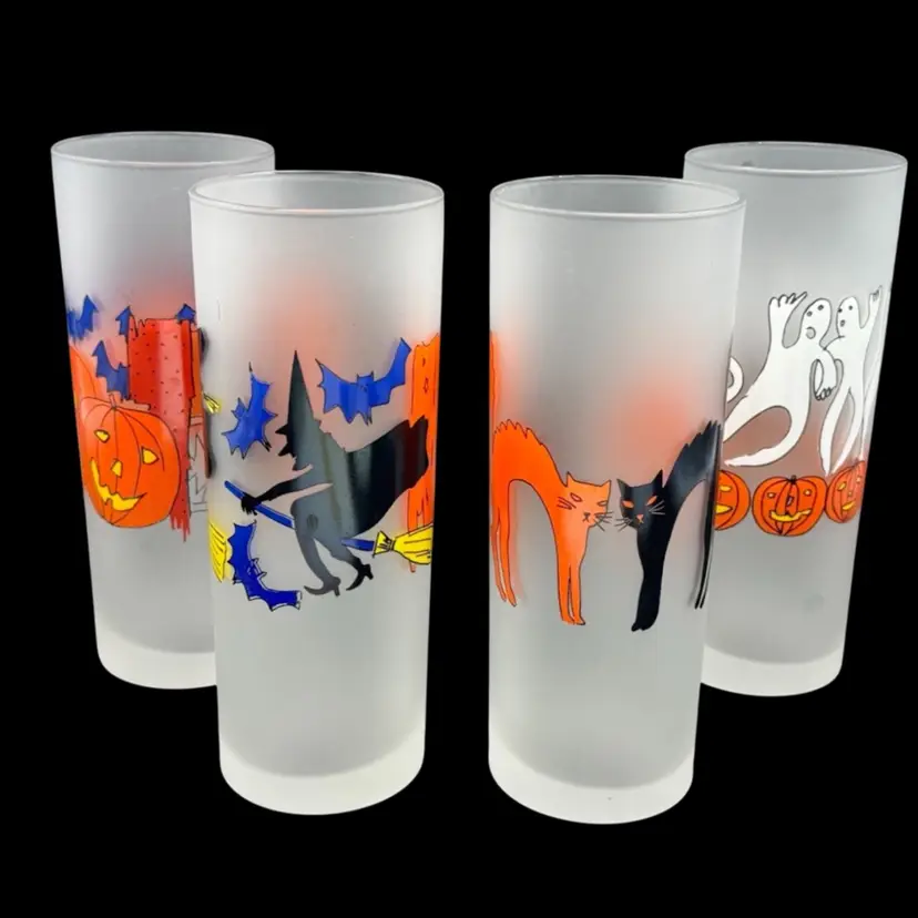 Dartington Glass Designs Halloween Graphic High Ball Set Of 4
