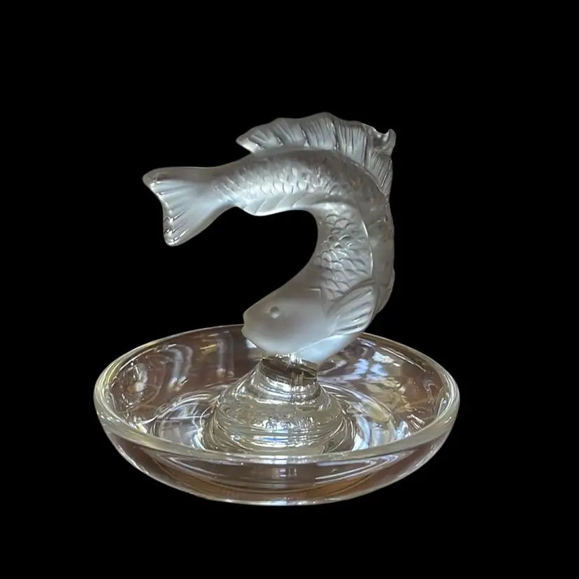 Lalique Fish Tail Ring Trinket Holder