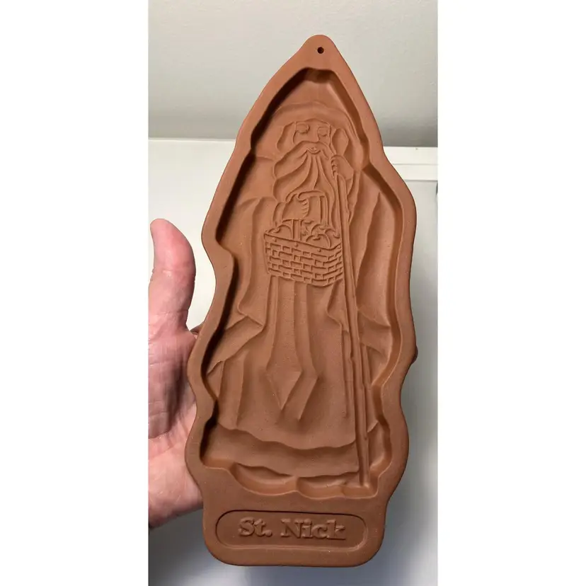 Longaberger 1993 St. Nick Pottery Christmas Cookie Mold