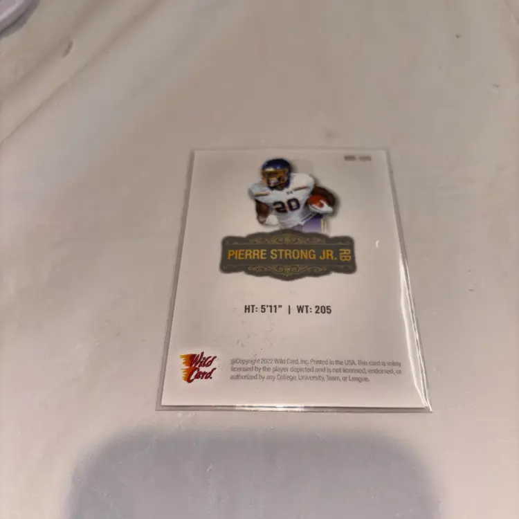Pierre Strong Jr. Football Card - 2022 Wild Card RB - Matte Finish No 127/150