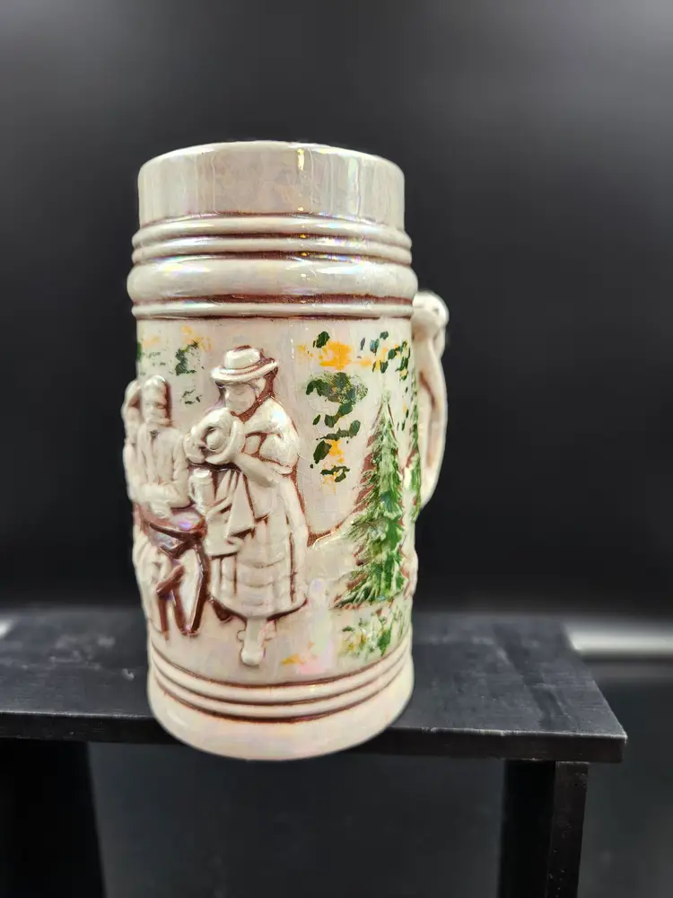 1970 ceramic tavern mug, hobbies piece signed