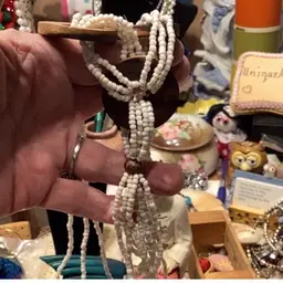 #2 beaded in wood necklace