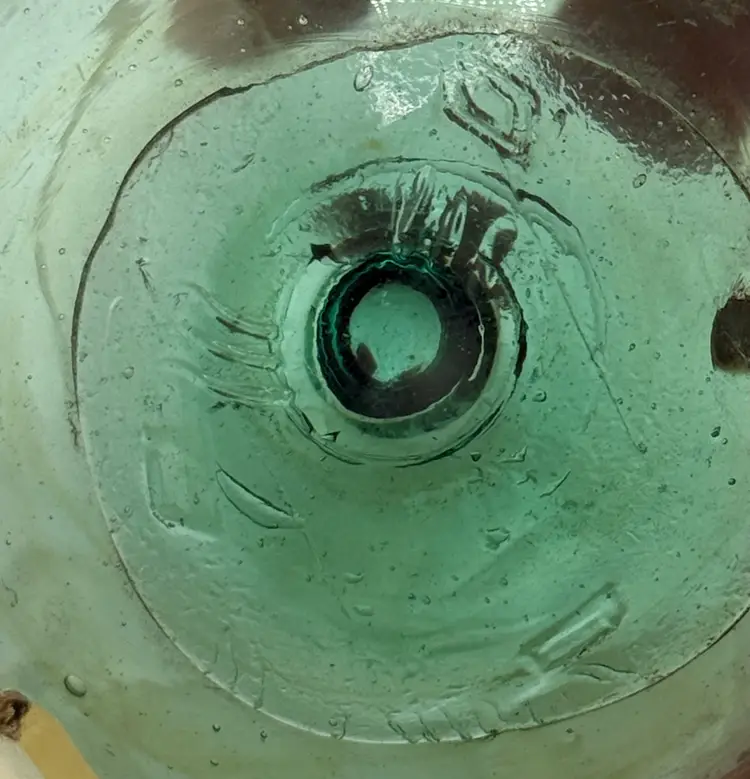 Japanese Glass Fishing Float Buoy 3" Marked