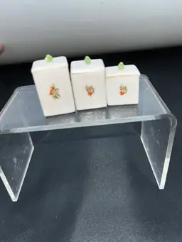 Handcrafted Miniature Dollhouse Size Canister Set