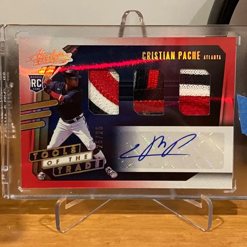 2021 Panini Absolute CRISTIAN PACHE RC Tools of the Trade Triple Patch Auto /25