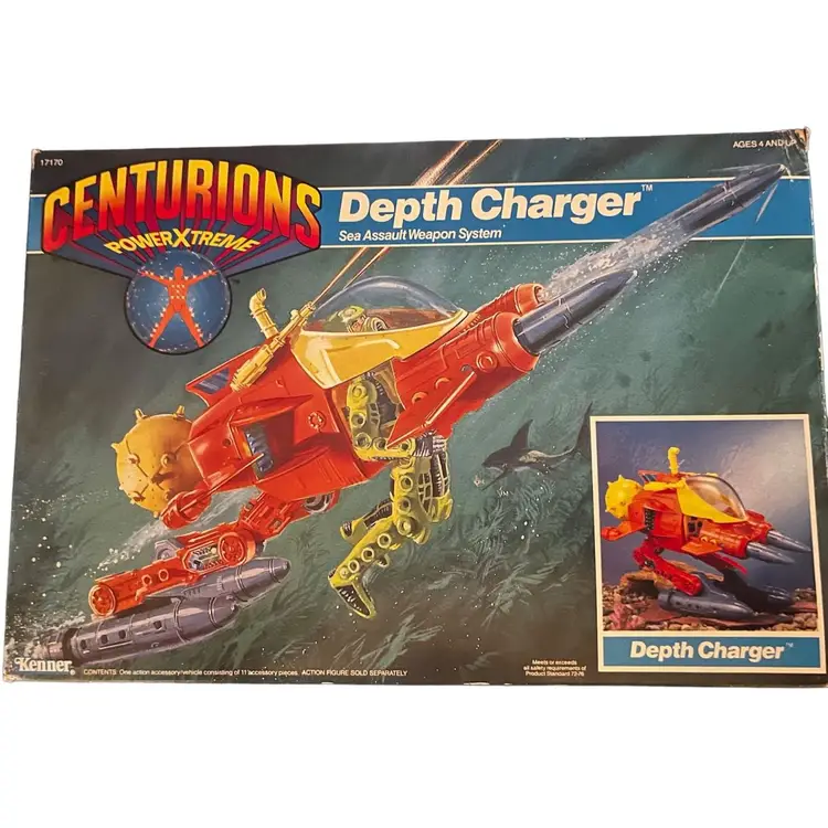Centurions Depth Charger Mint in Box, Vintage 1986 Kenner New in box