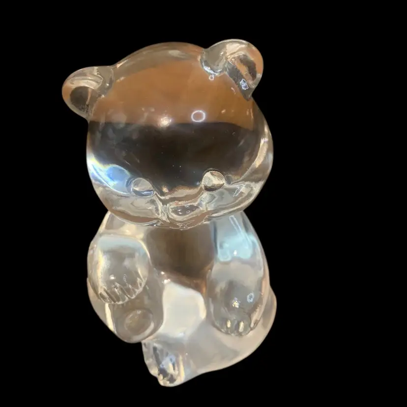 Fenton Clear Glass Bear 2.25 X 3.5 Inches