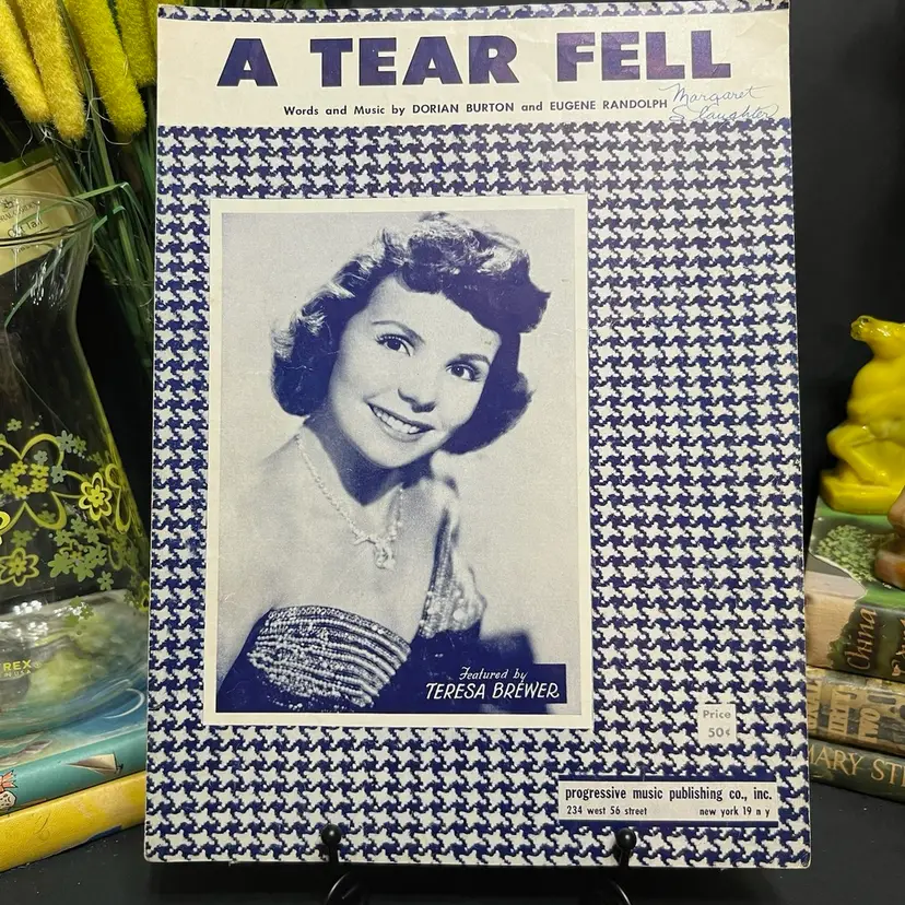 MARKDOWN! A Tear Fell Teresa Brewer Sheet Music 1956
