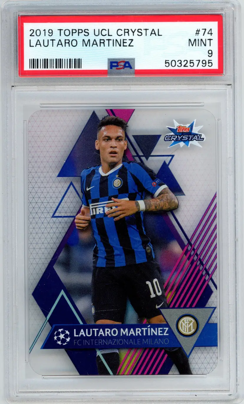 2019 Topps UCL Crystal LAUTARO MARTINEZ #74 PSA 9 MINT