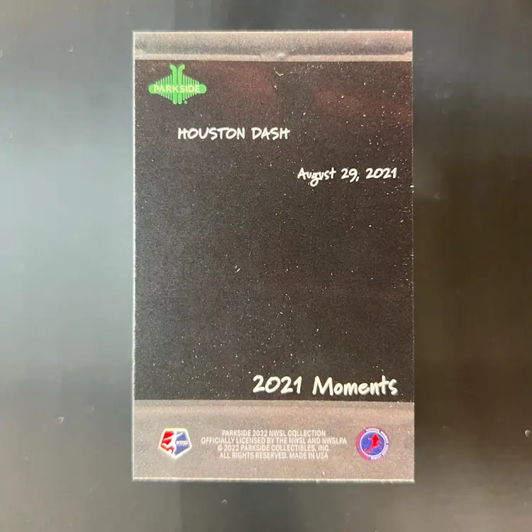 2022 Parkside NWSL Moments Houston Dash Soccer Card