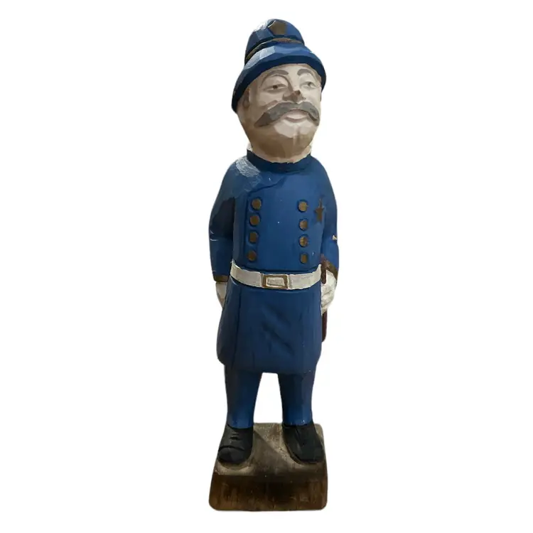 Hand-Carved & Hand-Painted Wooden British Officer