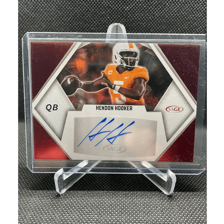 Hendon Hooker 2023 SAGE HIT Autographs Red #A-HH Detroit Lions