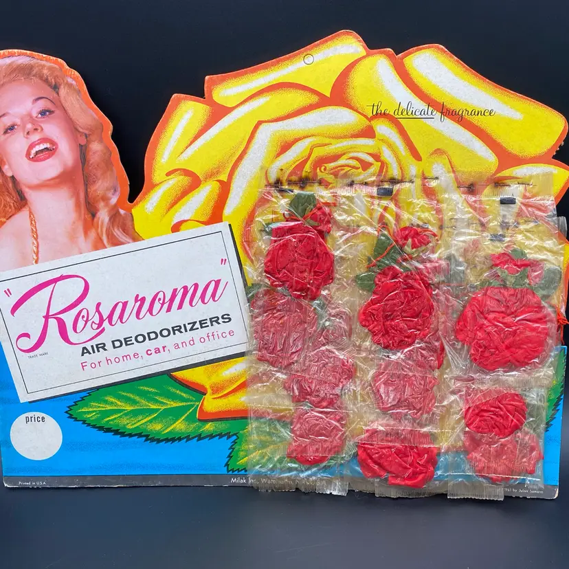 Rosaroma Vintage 1961 Air Deodorizers Store Display - Complete 12 - Rose Scented