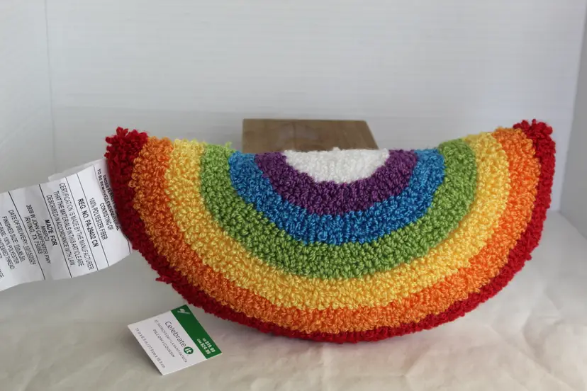 Celebrate It Rainbow Throw Pillow Cushion