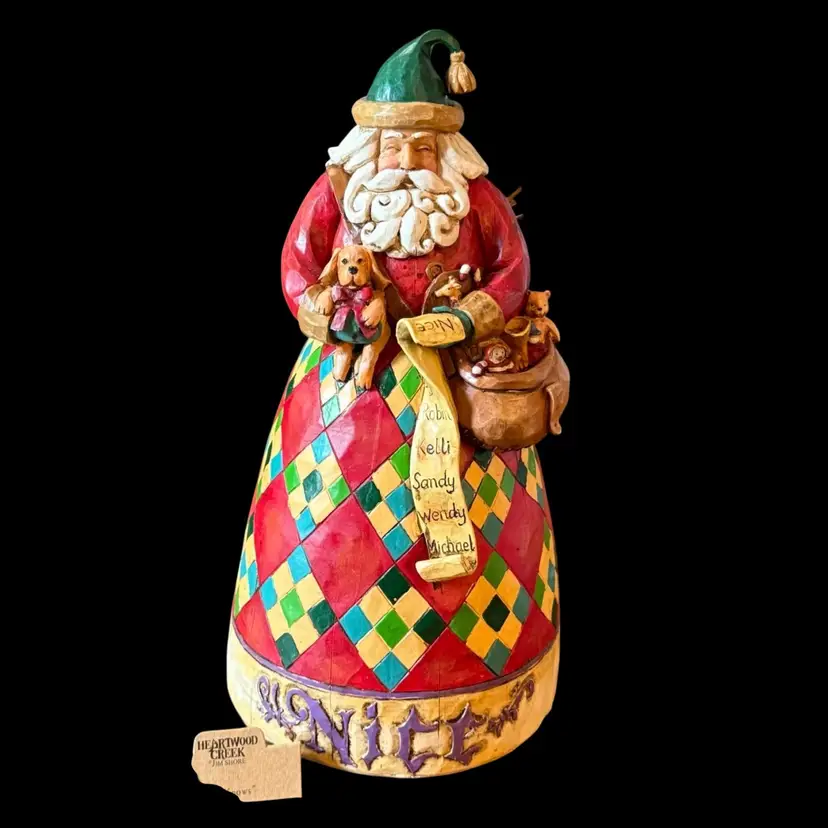 Jim Shore “He Knows” Santa 10” Figurine Naughty Nice With Box