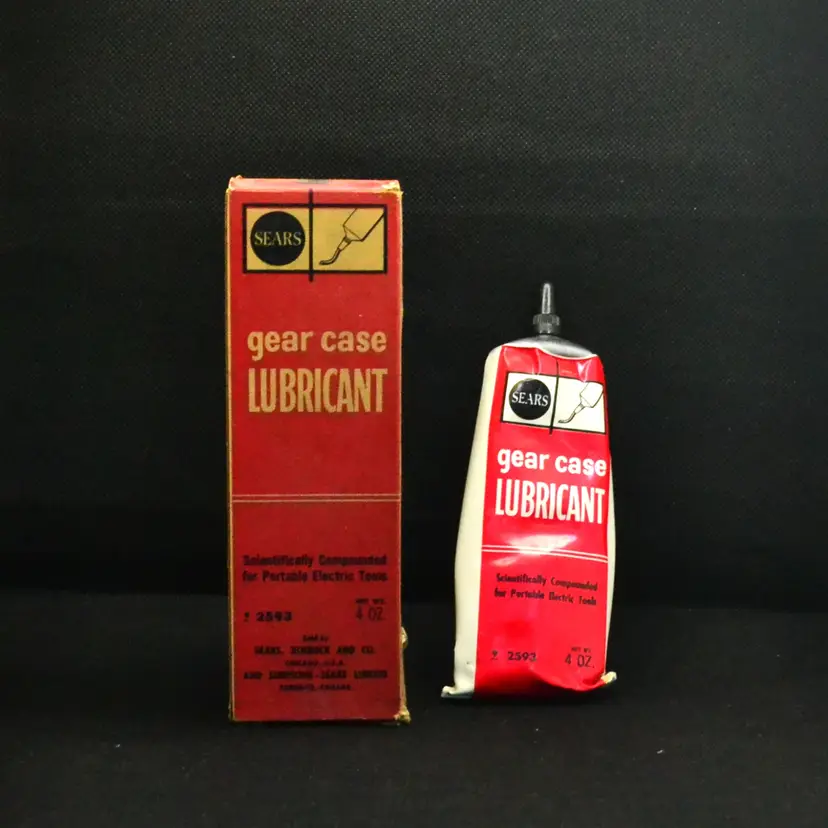 Vintage Sears Gear Lube Pre Priced .79 For Electric Tools Shop Store Collecting