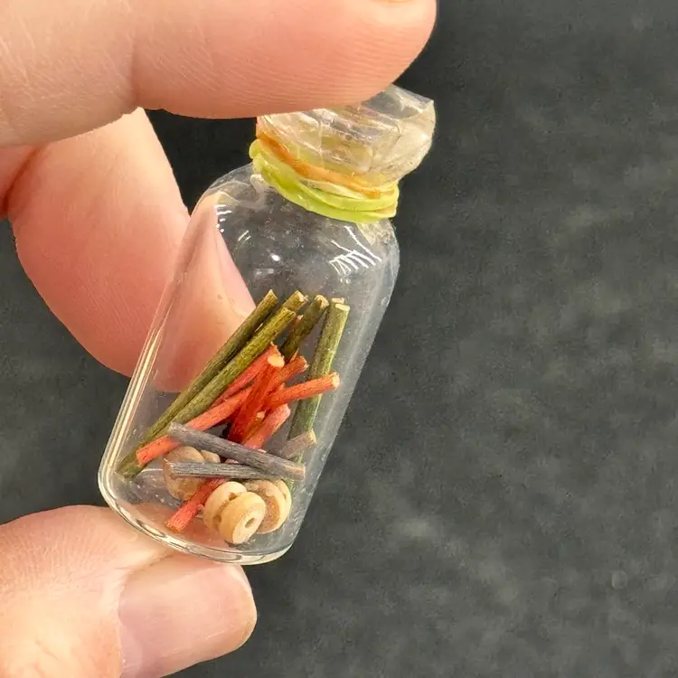Miniature Jar Of Dollhouse Trinket Shelf Tinker Toys