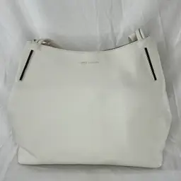Vince Camuto White Leather Tote Shoulder Bag