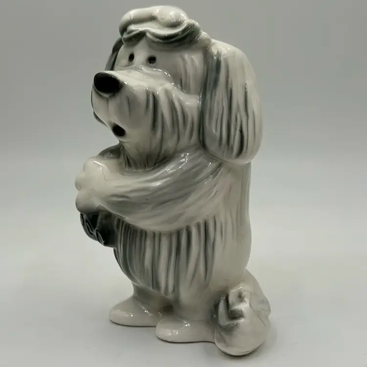 #01 1950S Florence Ceramic Ford Dealer Promo, Shaggy Dog Made California Usa