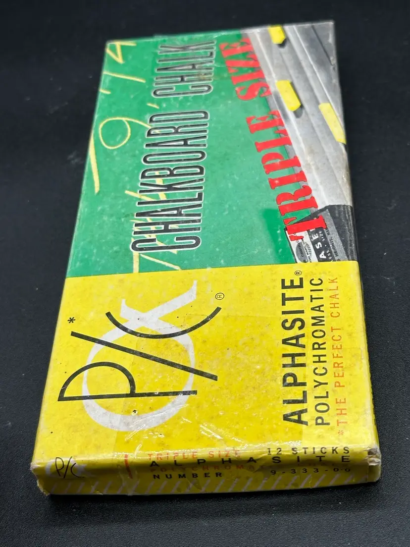Vtg Polychromatic Alphasite Weber Costello Chalk Box 9-331-00 USA Made NOS