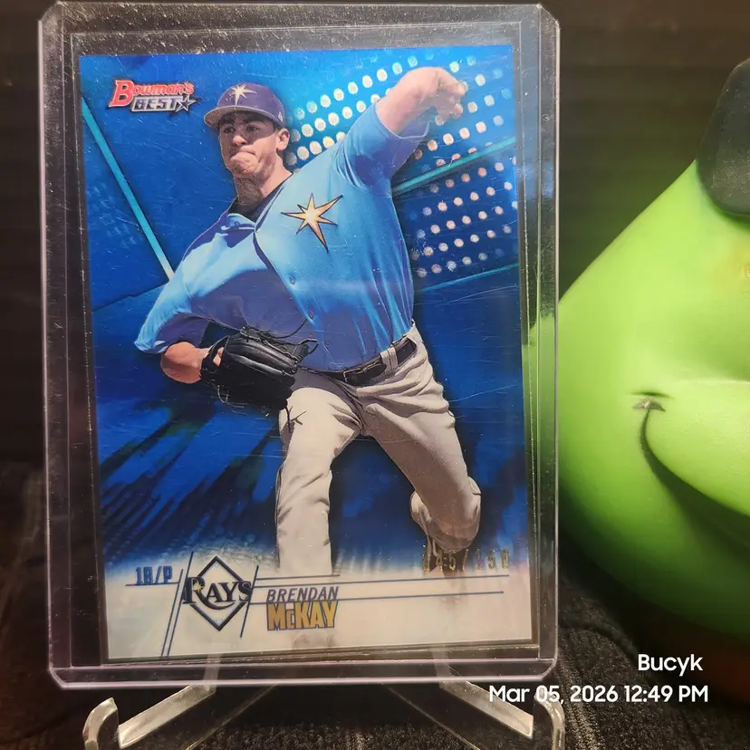 2018 Bowman's Best Blue - Brendan McKay Tampa Bay Rays 145/150