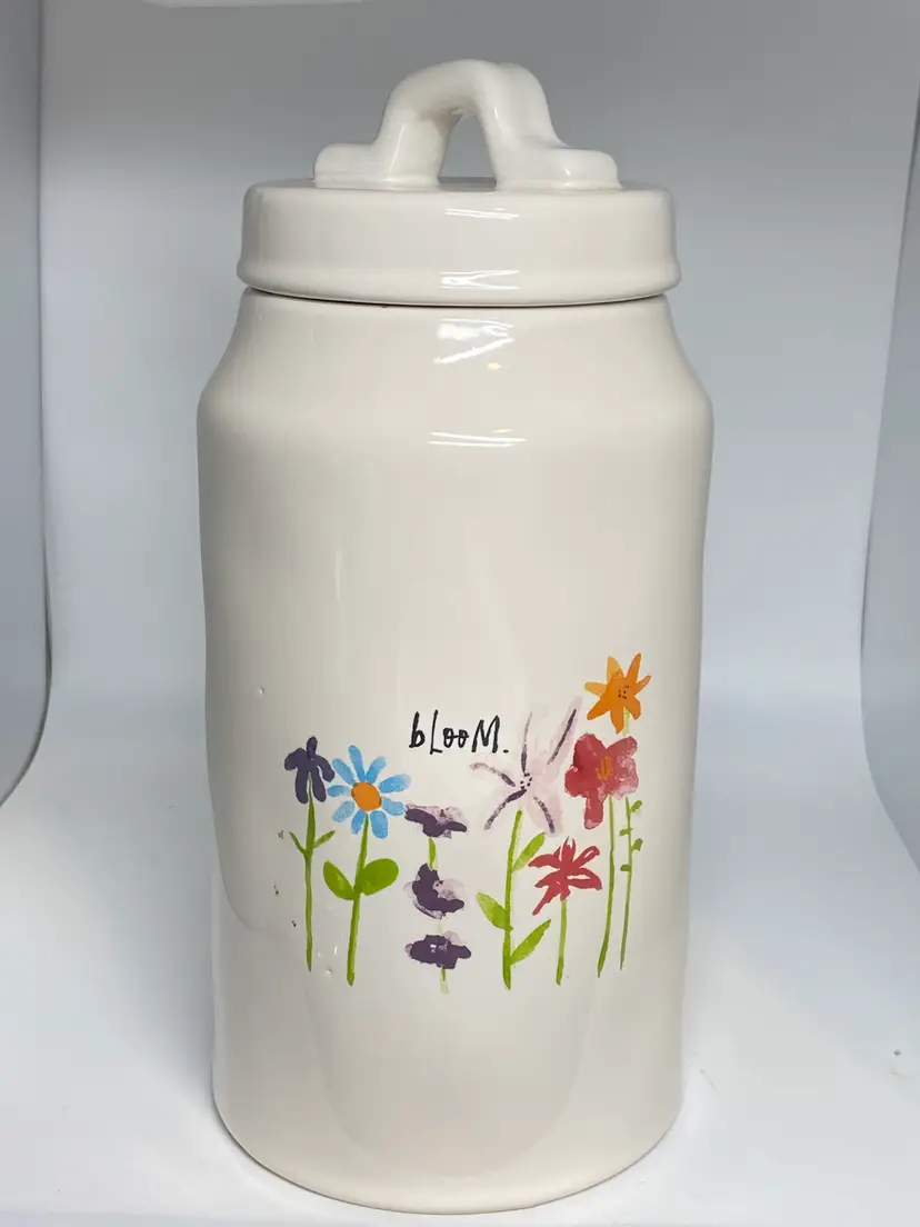 Rae Dunn "Bloom" Cannister, 10" Tall