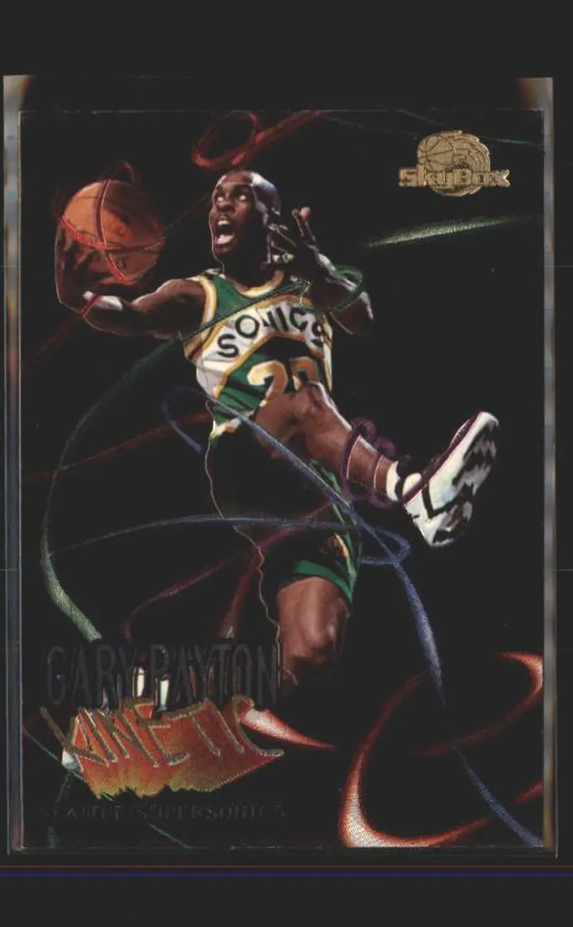 1995-96 SkyBox Premium #K9 Gary Payton Kinetic - (137) - Seattle SuperSonics