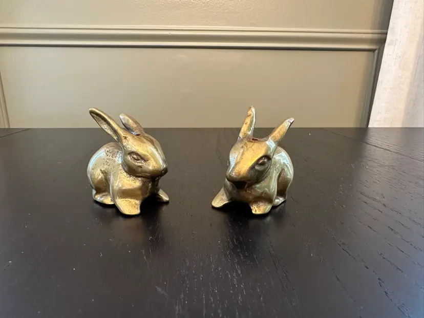 Brass Bunny Pair