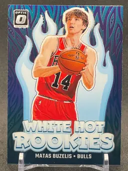 Matas Buzelis 2024-25 Optic White Hot Rookies #10 Purple Prizm (RC)