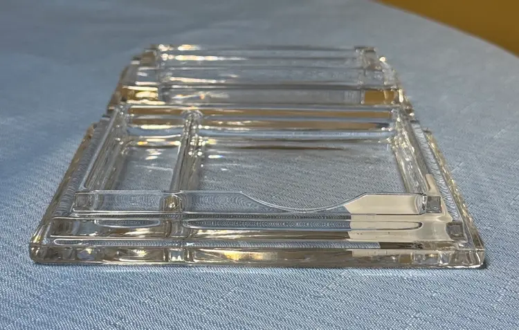 Waterford Marquis Contempra desk set note pad and business card holders crystal